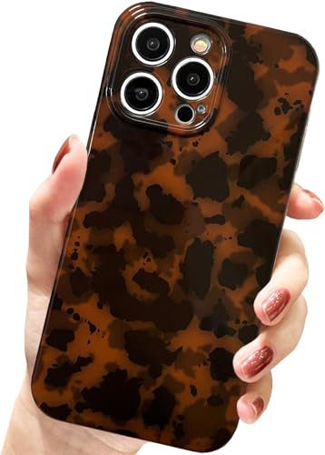 AMART for iPhone 13 Pro Max Case Cute, Leopard Tortoise Animal Print Women Cool Shockproof Bumper Protective Women Girls Phone Cover for iPhone 13 Pro Max