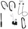 Tiardey Juego de 6 Auriculares inalámbricos antipérdida,Que Incluye Cuerda antipérdida para Auriculares,Funda de Almacenamiento,Gancho para la Oreja,Cepillo de Limpieza,para AirPods - Color Negro