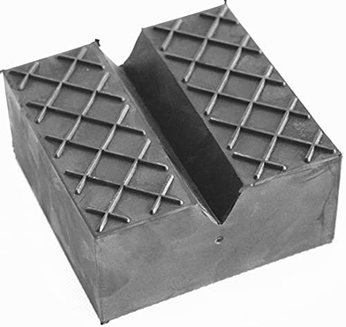 75x75x50mm Gummiauflage mit V-Nut & Waffeloberfläche Gummi-Unterlage Auflage Wagen-Heber Hebebühne Auto Set Unterstellbock Klotz Rangier-Wagenheber Reifen Reifenwechsel LKW Räder KFZ Tuning Zubehör