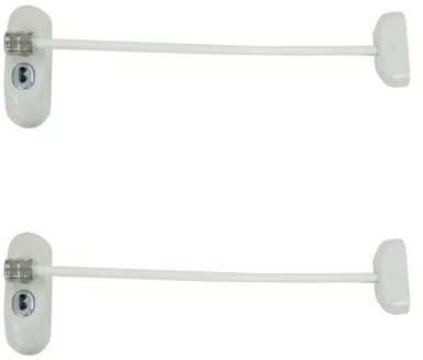 UAP Window Restrictor with Key - Window Safety Locks with 20cm Cable, Window Locks for Child Safety, Security Window Limiter Restrictor for All Types of Windows (2 Locks, White - White Cable)