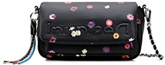 Desigual Damen Bag_daisy Pop_tromso BAG DAISY POP TROMSO 2000 BLACK, Schwarz, Einheitsgröße EU