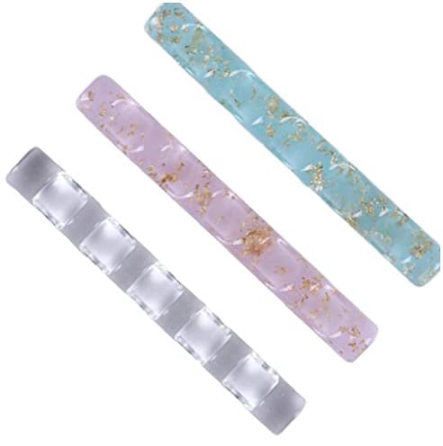 5 Grids Acrylic Clear Nail Brush Rack Shelf Painting Pen Rest Stand Colorful Uv Gel Brush Display Holder for Home Office 3pcs