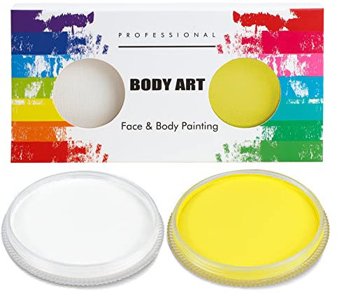 MOEMOE BABY Maquillage Enfant 2 x30G Maquillage Halloween Maquillage Carnaval Professionnelle Visage Peinture Corporelle Peinture Enfant lavable Maquillage Non Toxique pour Adultes et SFX