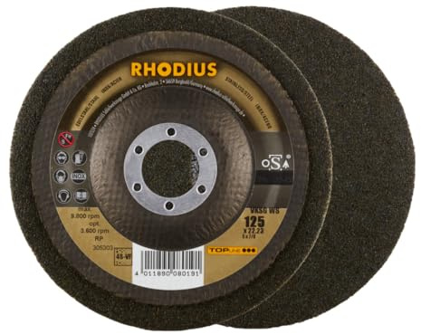 RHODIUS TOPline VKSG WS Vlieskompaktscheibe 125 x 22,23 mm 4S-very fine 2 Stk