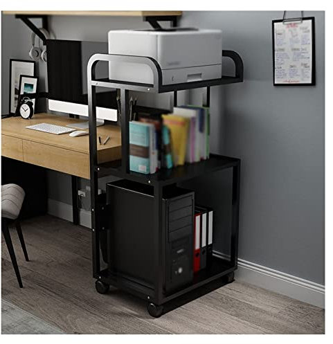 Soporte CPU Bajo Mesa Stand CPU Stand STAND de almacenamiento de impresoras múltiples de servicio pesado Soporte de la torre de host de PC de oficina en casa con ruedas Soporte de Caja de Ordenador CP
