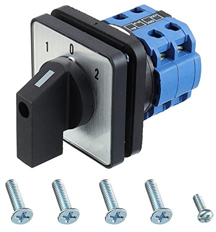 SIGANDG Interruptor de transferencia 20A/660V Control de leva giratoria 8 terminales 3 posiciones SZW26-20/D202.2