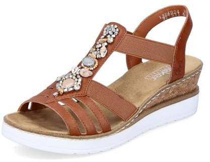 Rieker Damen Keilsandalen V3869, Frauen Sandalen