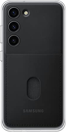 Samsung Étui de téléphone avec cadre pour Galaxy S23, coque de protection double look avec 2 plaques noires interchangeables, y compris transparent et porte-cartes, version américaine, EF-MS911CBEGUS,