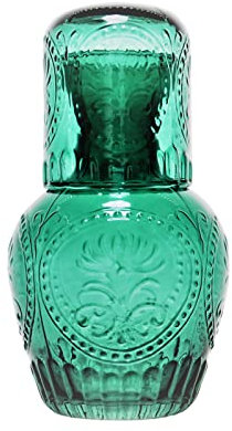 ZWMBYN Carafe à eau de chevet vintage et verre, carafe à eau en cristal avec gobelet en verre, carafe élégante pour bain de bouche et carafe à eau pour stocker des boissons