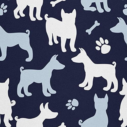HEKO PANELS Stoff Oxford Wasserdichte Meterware Canvas-Stoff Polyester Stoff Zum Nähen Nähstoffe Möbelstoffe Dekostoffe Handwerken Wasserabweisend Blickdicht Hunde 1 Meter 155 x 100 cm, (DX637)