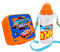 SRV Hub Hot Wheels - Juego de 2 botellas de agua y fiambrera, botella de agua deportiva de 500 ml y caja de sándwich cuadrada, ligera para niños escolares a partir de 3 años, al aire libre