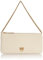 Pinko Horizontal Flat Vitello, Borsa Donna, Z14Q_Bianco Seta-Antique Gold, Taglia Unica