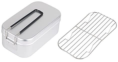 Gamelle Militaire,Gamelle en Aluminium, Poignée Pliante, Boîte à Bento De Cuisine Légère en Acier Inoxydable, Facile à Transporter, Gamelle De Camping, pour Pique-Nique en Plein Air, Camping
