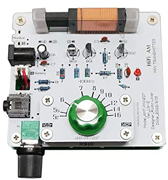 LAUGHERER AMT-MW207 525-1605KHz MW Medium Wave Transmitter Radio Transmitter Medium Wave Transmitter AM Radio Transmitter DIY Circuit Board 6V