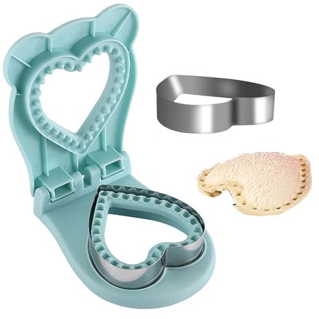 Holzsammlung Sandwich Cutter Sealer, 3,5 Pouces Moule à Gâteau Toast en Forme de Coeur, Coupe Croûte de Pain en Acier Inox, Trancheuse à Sandwich Fabricant pour Sandwichs Poche, Bento, 1 Pièce