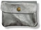 Générique Porte-Monnaie Femme en Cuir Irisé et Métallisé - Porte-Carte Brillant - 3 Compartiments - Étui RFID (Metal)