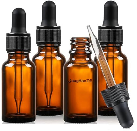 JaugHavZE 50ml Amber Glass Dropper Bottles with Pipettes,Use for Essential Oils, Aromatherapy, Liquids,Leak-Proof, UV Protection, Glass Bottles for DIY Blends