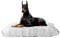 HMTOPE Hundebett, Flauschige Hundematten, Länger Plüsch Hundekissen, Waschbar, rutschfeste Unterseite, 122 cm für Mittelgroße und Grosse Hunde, Hellgrau