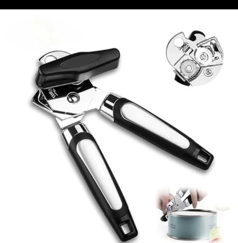 Tin Openers Can Opener, Can Opener Hand Held, Heavy Duty, 3-in-1 Stainless Steel Manual Tin Openers with Non-Slip Handle, Can Openers Perfect Kitchen Tool for Safety and Ease