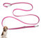 PETCOOZ Hundeleine 3 m Verstellbare Schleppleine mit 2 Karabiner, Verdickte Doppelleine Führleine für Kleine Mittelgroße Hunde, Freihandleinen Übungsleine aus Nylon, Purpurrot
