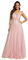Ever-Pretty Robe Femme de Soirée Longue Paillettes Tulle Col V sans Manche Chic pour Gala Rose 56