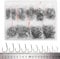 Foyods 500PCS Fishing Hooks Freshwater Saltwater Fishing Hooks Carbon Steel Barbed Fishing Hooks Eyed Sea Fish Hooks Carp Fishing Tackle No#3-#12 Hook for Trout/Bluegill/Sea Bass
