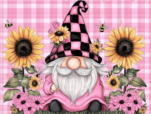 Ginfonr DIY Diamond Art Painting Zubehör Zwerg Set Full, 5D Diamant Painting Blumen Bilder Kit Crystal Rhinestone Embroidery Decoration Für Home Wall Décor 30x40 cm8179