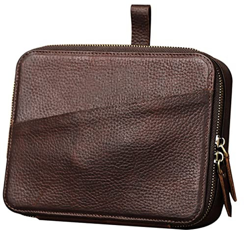 VALICLUD Organizer Da Viaggio Pelle Per Orologi Scatola Porta Orologi Con Design Cerniera Capacità Elevata Perfetta Per Uomini Trasferta e Campeggio