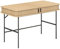HOMCOM Schreibtisch Computertisch mit Stauraum, Bürotisch mit Regal, Arbeitstisch mit Stahlgestell, für Arbeitszimmer Büro, 120 x 60 x 76,5 cm, Eiche