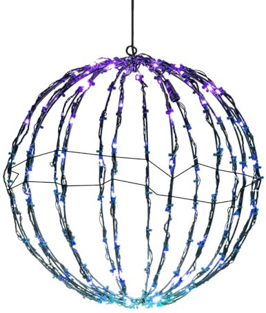LED Dekokugel - Weihnachts-LED-Lichtkugeln | Hängende Kugel Lichte, -Kugellichter Zum Zusammenfalten | Beleuchtete Kugel Weihnachtsdeko Gartenkugeln | Lichterkette Für Außen Garten Dekoration