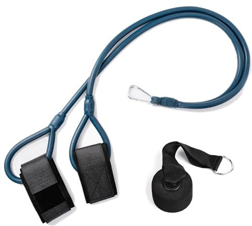 LHMYTREE Baseball Resistance Training,Softball Pitcher Resistance Strap,Baseball Pitching Training with Baseball Training, Pitching and arm Training, Door Installation Anchor Strap.(Blue)