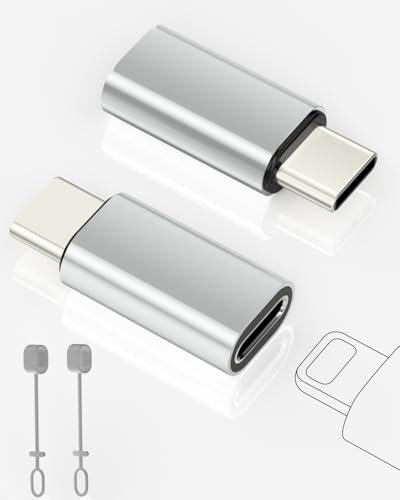 2 Pack Adaptateur Lightning vers USB C pour iPhone 15/16 Pro/Plus/Pro Max, Samsung S24, Supportant La Charge et Le Transfert de Données, Câble de Charge de Type C, Pas pour Audio/OTG/Apple Pencil 1st