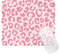 Ksriylm Tapis de Souris,Tapis De Souris Carré LéOpard Mignon Mousepad De Personnalité avec Base en Caoutchouc ImperméAble Et AntidéRapante Mousepad pour Bureau,Travail,Ordinateur,Maison,Rose