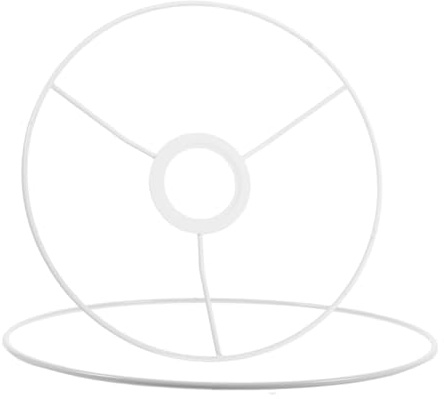POPETPOP Anneau de Cadre D'abat-jour Rond en Fer Base Robuste E27 pour Lampe Diy, Design Multifonctionnel Élégant pour Salon