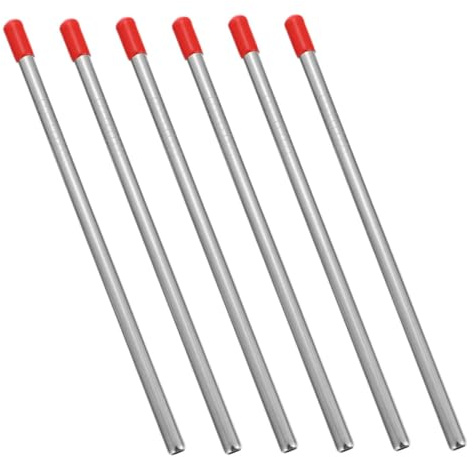 Edelstahl Spülmaschinenflaschenhalter 6 Stück für Flaschen und Karaffen | Rote Kappen, 6mm Durchmesser, 18, 2cm Länge, für Geschirrspüler und Aufbewahrungsplätze