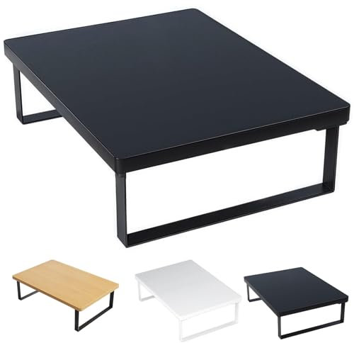 Generico Supporto per Forno a microonde da Cucina, 40 x 30 x 8,5 cm, in Metallo e Legno, con Piedini Antiscivolo, ripiano salvaspazio per Piano di Lavoro