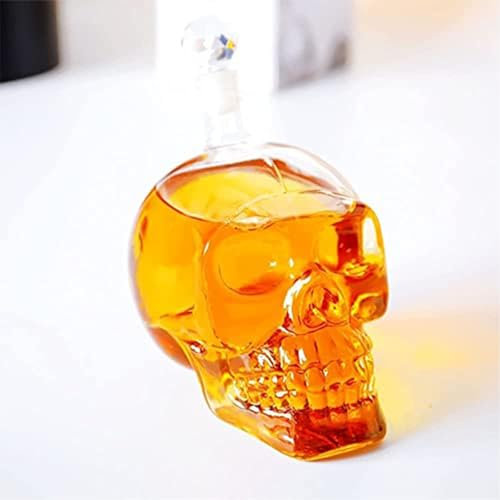 Carafe A Decanter Vin - Bouteille Whisky, Bouteille De Whisky En Verre Avec Tête De Mort, Cadeau Baijiu, Whisky, Vodka, Scotch, Rhum, Tequila, Carafes(A)