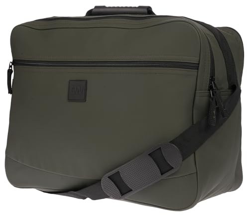 Christian Wippermann Arbeitstasche Herren Querformat - Große Umhängetasche 40x30x18 cm, 595g Leicht - Wasserabweisend Polyester - Verstellbarer Gurt bis 140 cm, Für DIN-A4 - Strapazierfähig Olive