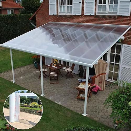 UV-beständige 2 mm Polycarbonat-Platten, 0,8 x 9 m (2,62 x 29,5 Fuß), schlagfeste Dacheindeckung für Gewächshäuser, Carports, Markisen, Stadien und Bushaltestellen
