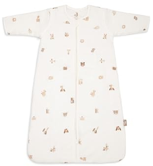 Jollein Schlafsack Baby - 110 cm - Animal Friends - Baumwolle - 2.5 bis 3.5 TOG - Abnehmbare Ärmel - Oeko-TEX Zertifiziert - Baby Schlafsack- Winterschlafsack - Auch für Frühling & Herbst
