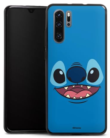 Silikon Hülle kompatibel mit Huawei P30 Pro New Edition Case schwarz Handyhülle Lilo & Stitch Disney Offizielles Lizenzprodukt