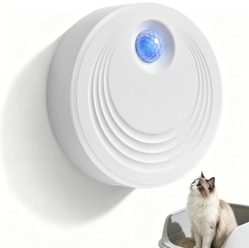 Katzenstreu-Geruchsbeseitiger, Automatischer Geruchsentferner für Katzentoiletten mit Sensor Monitor, 5200 mAh Wiederaufladbar Katzentoiletten-Desodorierer für alle Arten von Katzentoiletten