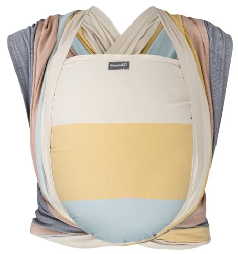 Hoppediz Ultraleichtes Babytragetuch ab Geburt, porto 5,40 m | Ergonomisches Tragetuch für Neugeborene und Kleinkinder, inkl. Anleitung