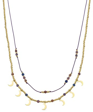 LUXENTER Halskette aus 925er-Sterlingsilber mit mehrfarbigem Kristall, 18-karätiges Gold-Finish, mehrfarbig, kurze Halskette, Damenschmuck, Modell Kapac