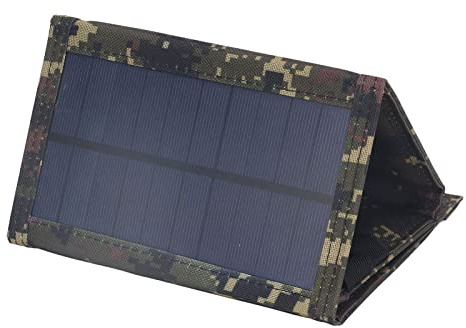 Cocoarm Cargador de Panel Solar Plegable de 10 W, Placa de Cargador Solar Plegable de Silicio Monocristalino, 5 V, 2 A, USB Dual, IP65 para Acampar, Senderismo, Viajes, Mochilero, Uso Al Aire Libre