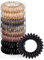Kitsch Spiral-Haargummis für Frauen – Spiralhaargummis für dickes Haar, Spiralhaargummis ohne Schäden, Haarschlingen & Telefonkabel-Haargummis für dünnes Haar, Spiralhaargummis, 8 Stück (Braun)