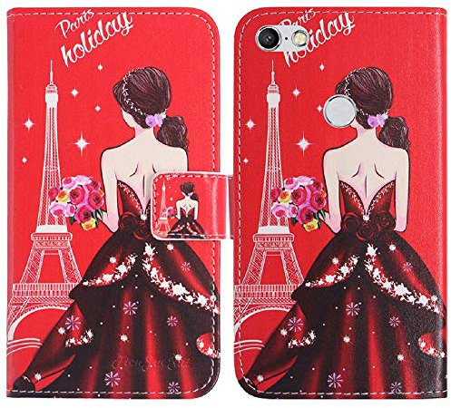 TienJueShi Traumfrau Flip Book Stand Brieftasche Leder Tasche Schütz Hülle Handy TPU Silikon Case Für TP-Link Neffos C9A 5.45 inch Abdeckung Wallet Cover Etüi