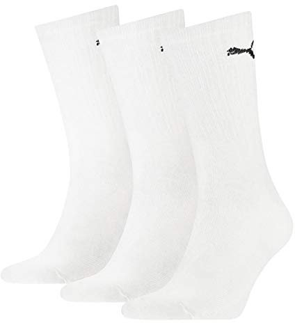 PUMA Mixte Crew Chaussettes,Blanc,43-46
