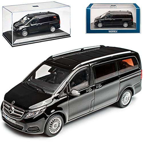 Mercedes-Benz V-Klasse V447 Schwarz 3. Generation Ab 2014 1/43 Norev Modell Auto mit individiuellem Wunschkennzeichen