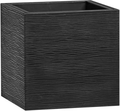 Poetic Pflanzgefäß AKAROA eckig 37 Smoke Black